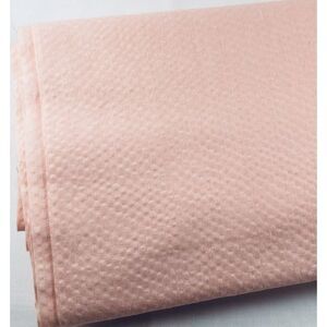 Vintage Light Peach Seersucker Cotton Blend Fabric 1yd x 44.5"